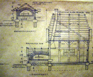 Historischer Grundriss des Rethorner Backhauses