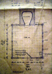 Historischer Grundriss des Rethorner Backhauses