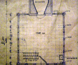 Historischer Grundriss des Rethorner Backhauses