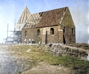 Bau des Kulissendorfes der Stedingsehre, historisches Motiv