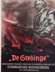 Historisches Werbeplakat für das Volksschauspiel \'De Stedinge\'